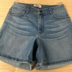 Wrangler Blue Rolled Hem Denim Shorts
